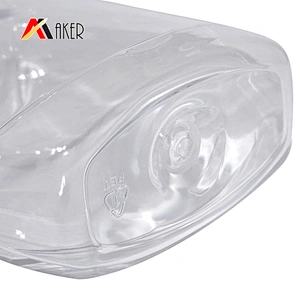 custom empty 450ml clear plastic pet beauty skincare packaging shower gel lotion bottle