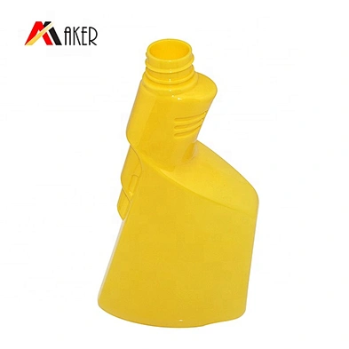 Facoty price custom shape yellow 500ml empty PET plastic bottle for liquid detergent