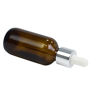 factory price glass bottle 2oz personal care essential oil packaging amber massage dropper 60ml glass bottle