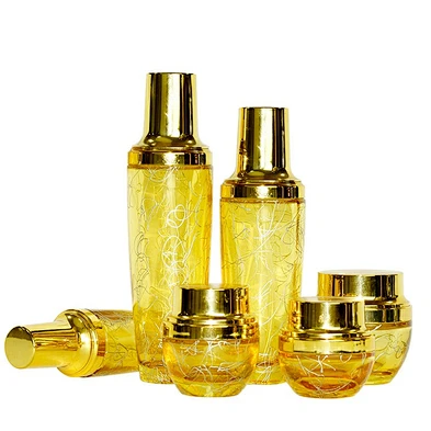 wholesale 20g 30g 50g 50ml 100ml 120ml cosmetic glass bottle sets glass jar for skincare face cream lotion bottle