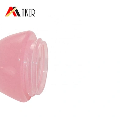 China supplier empty 5ml semi-transparent pink plastic face cream jar for cosmetics with inner cap