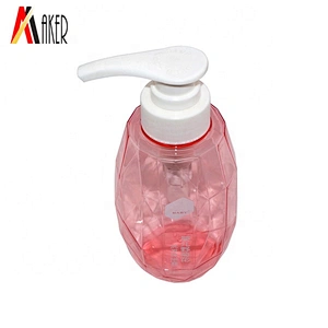 China wholesale unique design semi-transparent 300ml PETG plastic packaging shampoo bottle