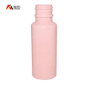 Empty cylinder 30ml cosmetic PET plastic lotion bottle with screw cap