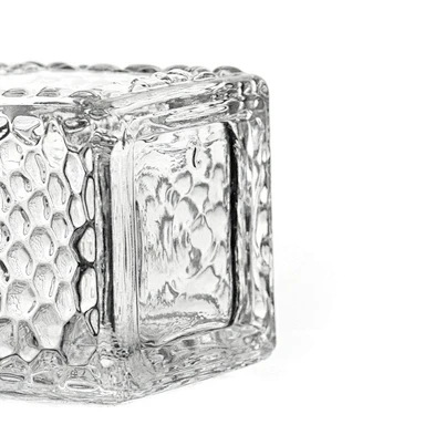 OEM Customize Wholesale High Quality Square Crystal Clear Fancy Room Luxury Reed Aroma Empty Glass Diffuser Bottle