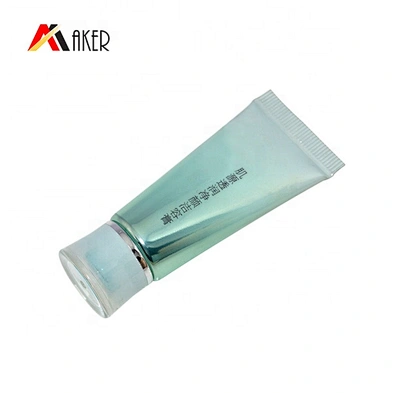Empty wholesale price round green hand cream aluminum cosmetic tube with screw cap