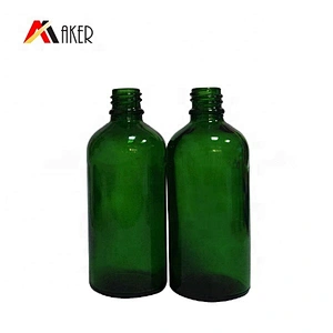 Wholesale empty round 100ml clear/green/blue/amber glass dropper bottles for essential oil