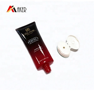 Factory wholesale price custom color empty oval plastic cosmetic packaging tube for hand cream with flip top cap