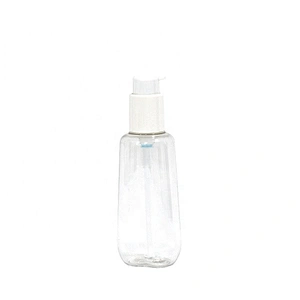 Newest factory supply unique design clear 150ml empty PET cream pump bottle