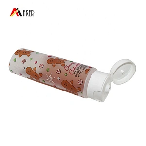 New design semi transparent 100ml LDPE plastic hand cream body cream cosmetic packaging tube with plastic flip top cap