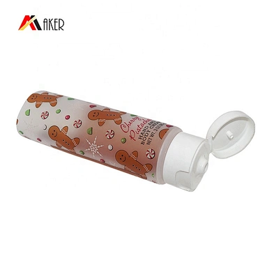 New design semi transparent 100ml LDPE plastic hand cream body cream cosmetic packaging tube with plastic flip top cap