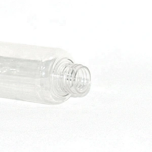 Newest factory supply unique design clear 150ml empty PET cream pump bottle