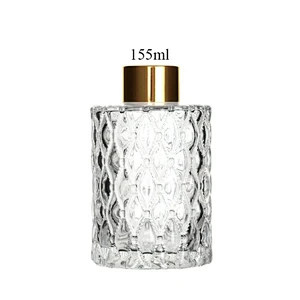 155ml Clear with Caps and Box Round Scent Luxury Room Fragrance Big Crystal Empty Fancy Wholesale Glass Aroma Diffuser Bottle