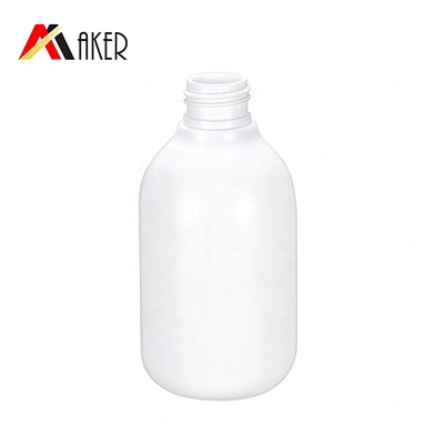 New item white 200ml boston round cosmetic HDPE plastic body lotion bottle