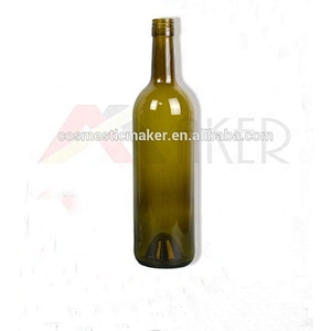 Wholesale empty 500ml green round red wine glass bottle with cork