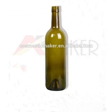 Wholesale empty 500ml green round red wine glass bottle with cork