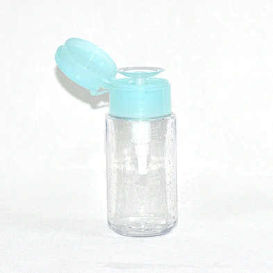 2020 New arrival factory supply push type 100ml empty clear PET plastic facial makeup remover bottle packaging