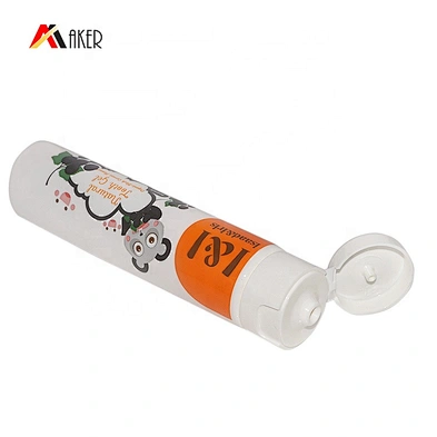 Wholesale price custom printing white round cosmetic cream plastic tube packaging with screw lid