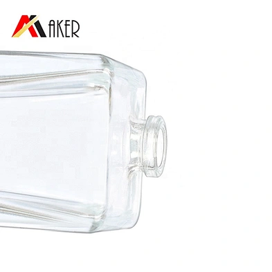 China wholesale 50ml clear square crystal glass perfume empty perfume glass spray bottle