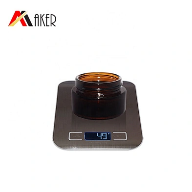 Factory price skin care 20ml amber cosmetic cream glass jar