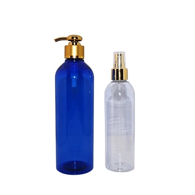 wholesale 250ml 500ml boston round clear pet plastic body mist sprayer perfume cosmetic skin care packaging lotion spray bottle