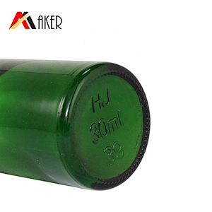 Factory wholesale Low MOQ 30ml empty round green cosmetic essential oil glass dropper bottle