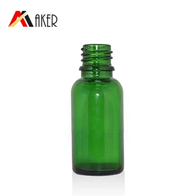 Factory wholesale/custom 20ml semi-transparent green glass essential oil bottle cosmetic glass essence bottle serum bottle