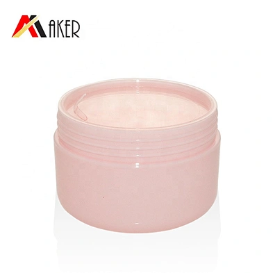 Wholesale round pink big 100g PP plastic cosmetic face cream jar with inner cap and screw lid
