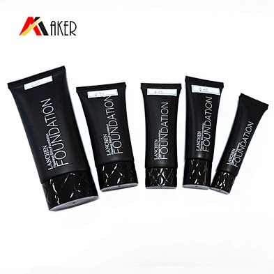Soft Black Plastic Matt Cosmetic Tube for liquid foundation