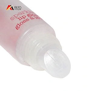 China manufacturer 15ml clear cosmetic lip gloss squeeze tube packaging with screw cap