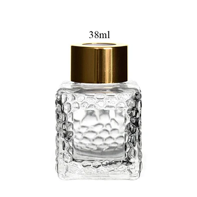 OEM Customize Wholesale High Quality Square Crystal Clear Fancy Room Luxury Reed Aroma Empty Glass Diffuser Bottle