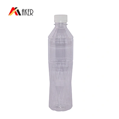 Clear 500ml empty PET plastic juice bottles with anti-thief screw cap