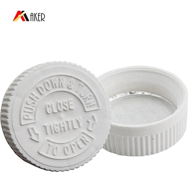 Round clear 100ml PET plastic medicine pill bottle with child tamper proof cap