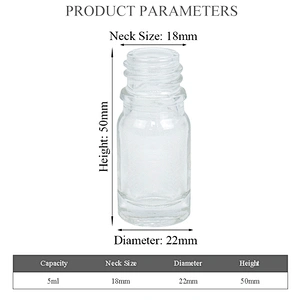 wholesale amber black essential oil glass bottle personal care packaging skincare dropper 5ml clear glass bottle