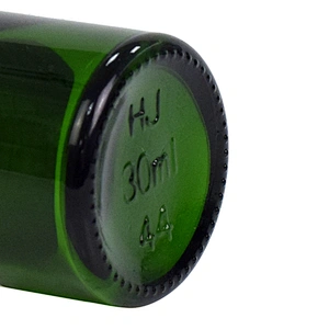 custom empty 30ml personal care packaging skin care serum dropper green glass essential oil bottle