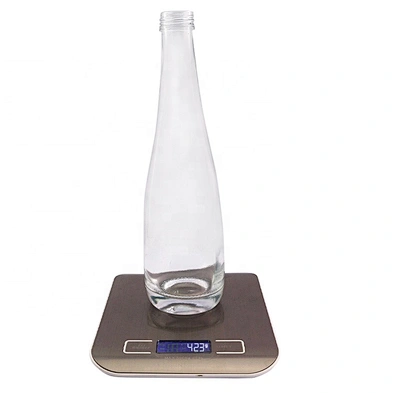 Factory 300ml clear empty classical sparkling wine glass bottle with aluminum screw cap