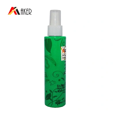 Custom Green Plastic 150ml PET Mini Emty Spray Bottle with Sprayer for Cosmetics