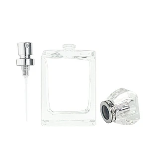 French glass classical empty mist spray bottle perfume bottle 100ml