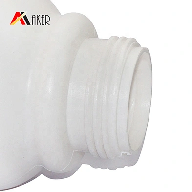 Hot sale 350ml white HDPE plastic cosmetic baby body wash shower gel bottle lotion pump bottle