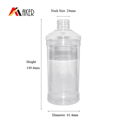Custom 200ml clear Transparent Cosmetic Empty PET Plastic Shampoo Bottle with Flip Top Cap