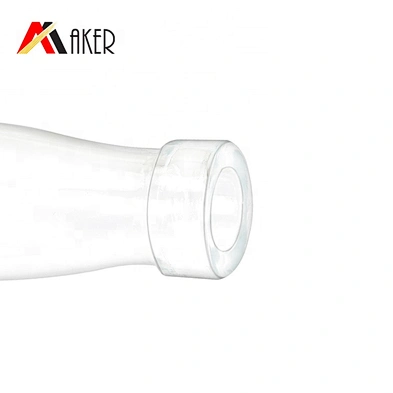 Unique boston round empty 750ml clear whisky glass liquor bottle with aluminum covered rubber stopper