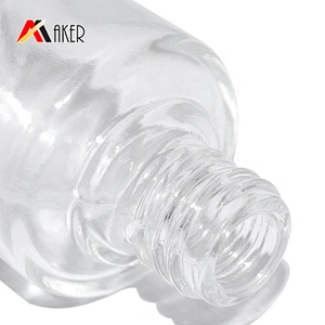 wholesale makeup empty round 15ml cosmetic glass nail polish bottle with brush