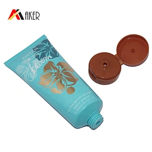 200ml LDPE Plastic Empty Body Cream Lotion Tube with plastic flip top cap