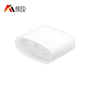 Wholesale new design empty 60ml cosmetic packaging laminated flat oval aluminum tube for BB cream