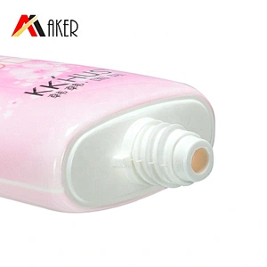 Wholesale new design empty 60ml cosmetic packaging laminated flat oval aluminum tube for BB cream
