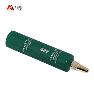 Hot sale LDPE plastic cosmetic eye cream packaging tube with luxury gold aluminum accessory