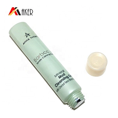 Wholesale 10ml round green LDPE plastic cosmetic packing cream tube with screw cap