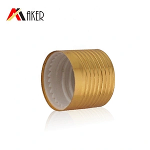Factory price high quality 18mm gold aluminum covered screw cap with retarder