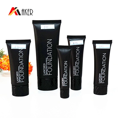 Soft Black Plastic Matt Cosmetic Tube for liquid foundation