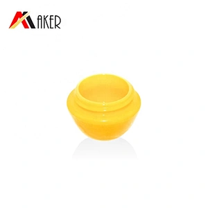 Custom 5g Yellow Oval PP Plastic Empty lip scrub jars with screw cap