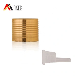 Factory price high quality 18mm gold aluminum covered screw cap with retarder